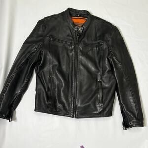 NWOT LEATHER BIKER JACKET SIZE XL